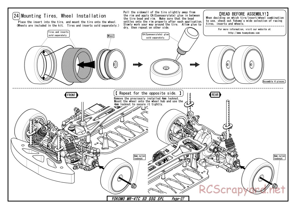 Yokomo - MR-4TC SD SSG - Manual - Page 27