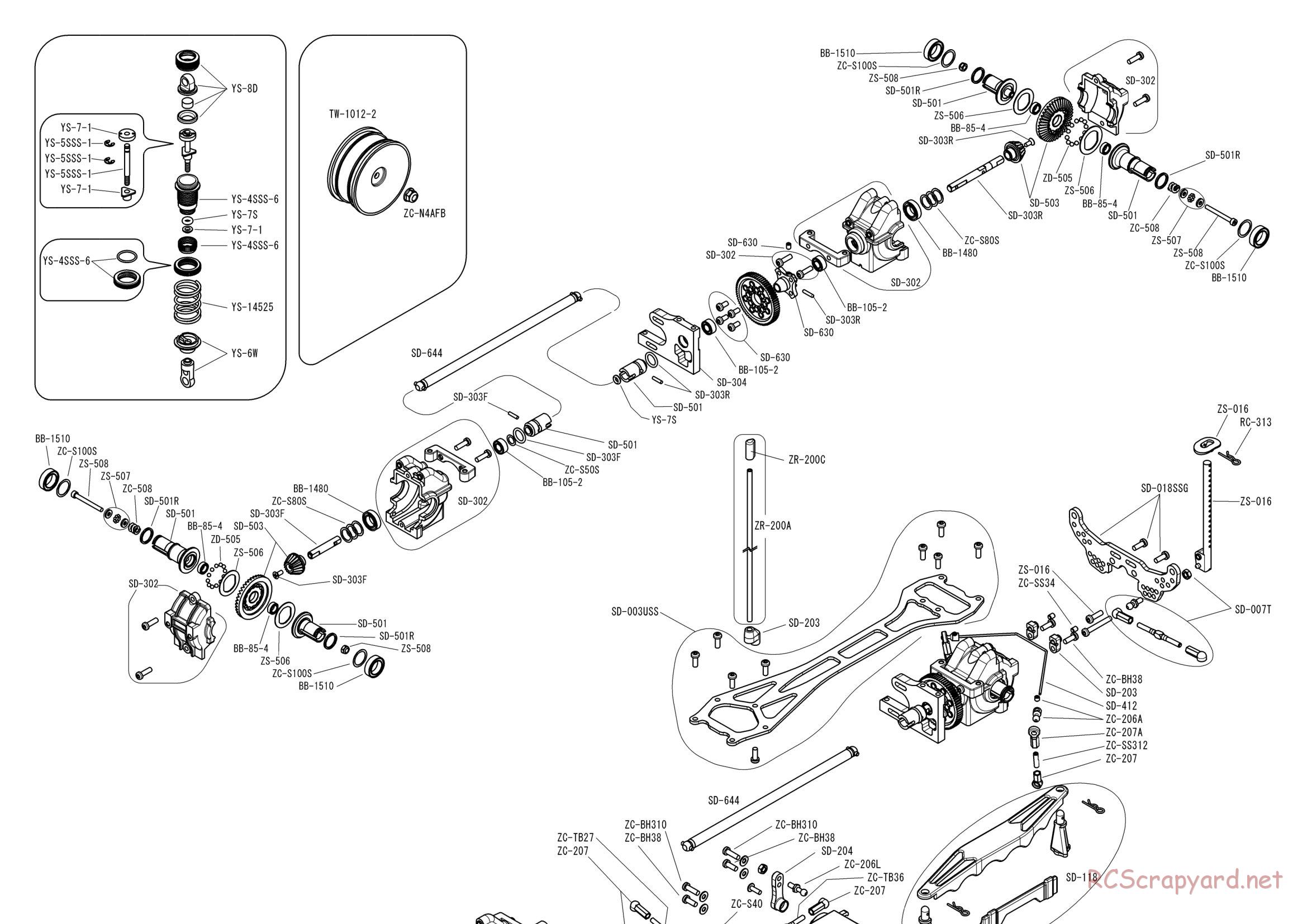 Yokomo - MR-4TC SD SSG - Exploded View - Page 30