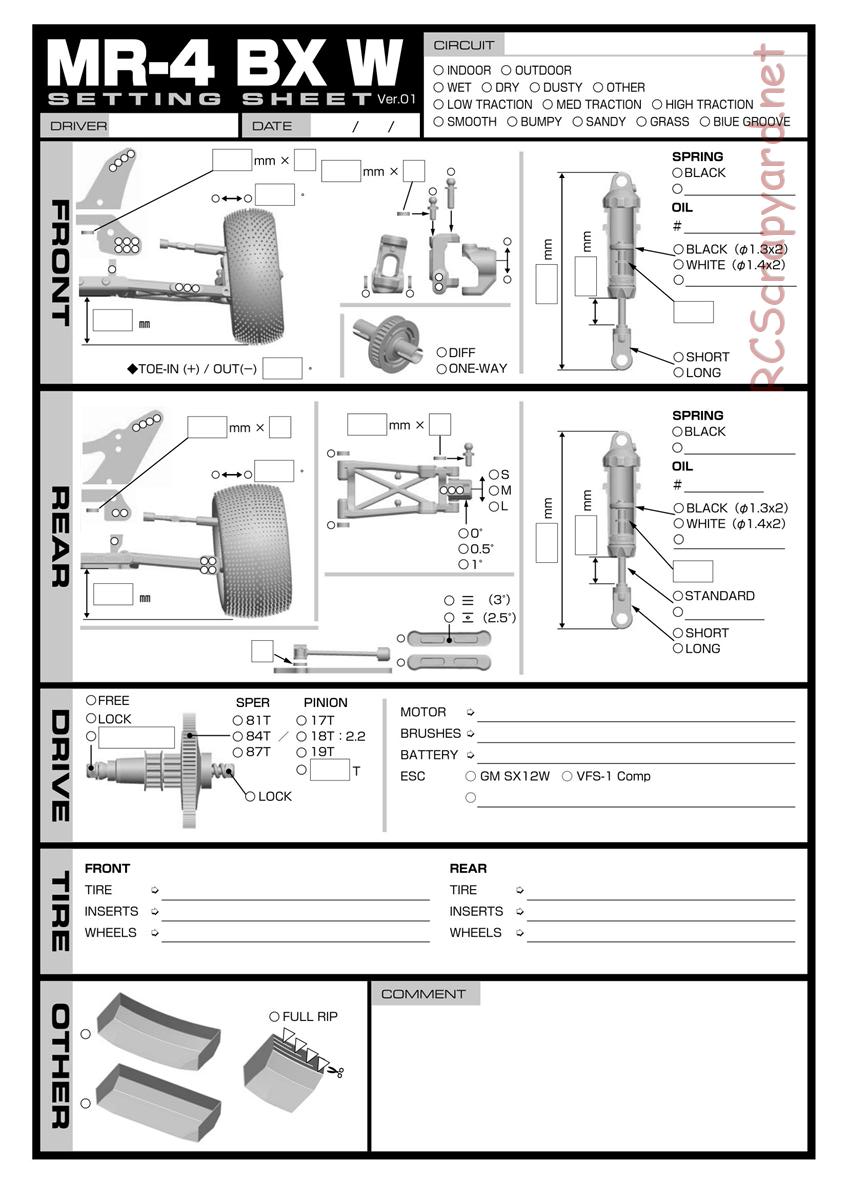 Yokomo - MR-4BX World Spec - Manual - Page 34