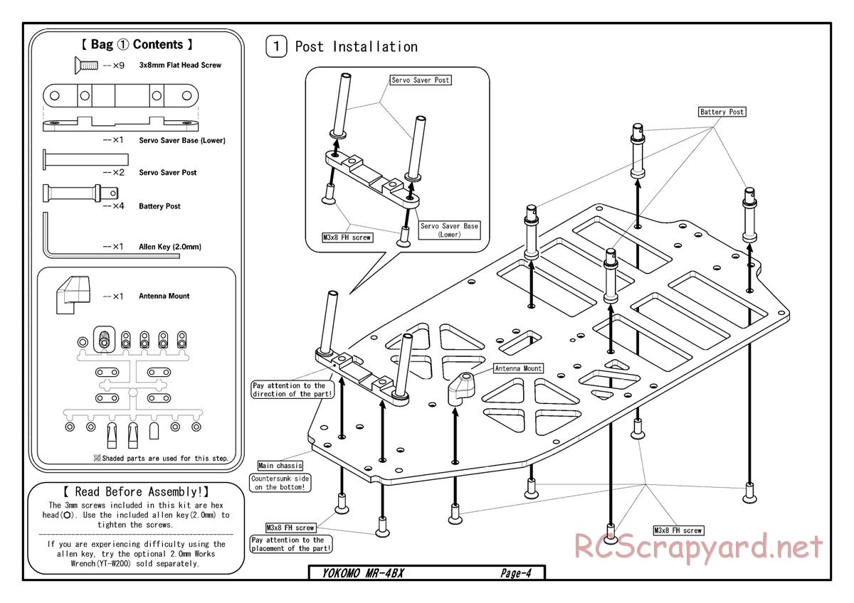 Yokomo - MR-4BX - Manual - Page 1