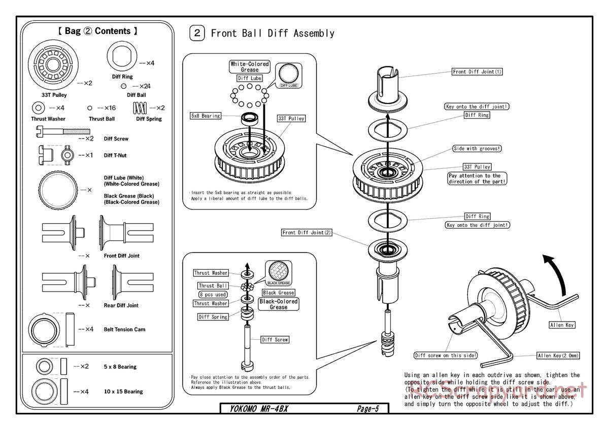 Yokomo - MR-4BX - Manual - Page 2