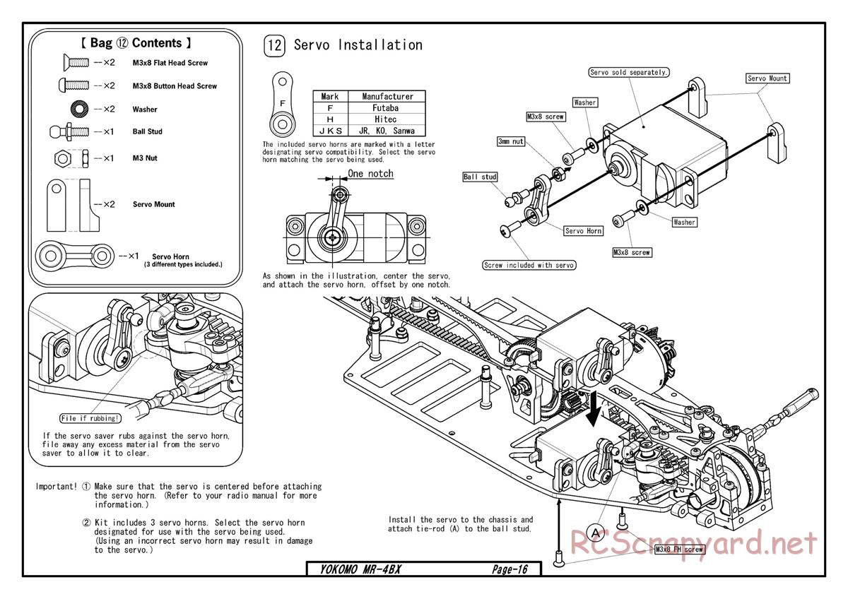 Yokomo - MR-4BX - Manual - Page 13