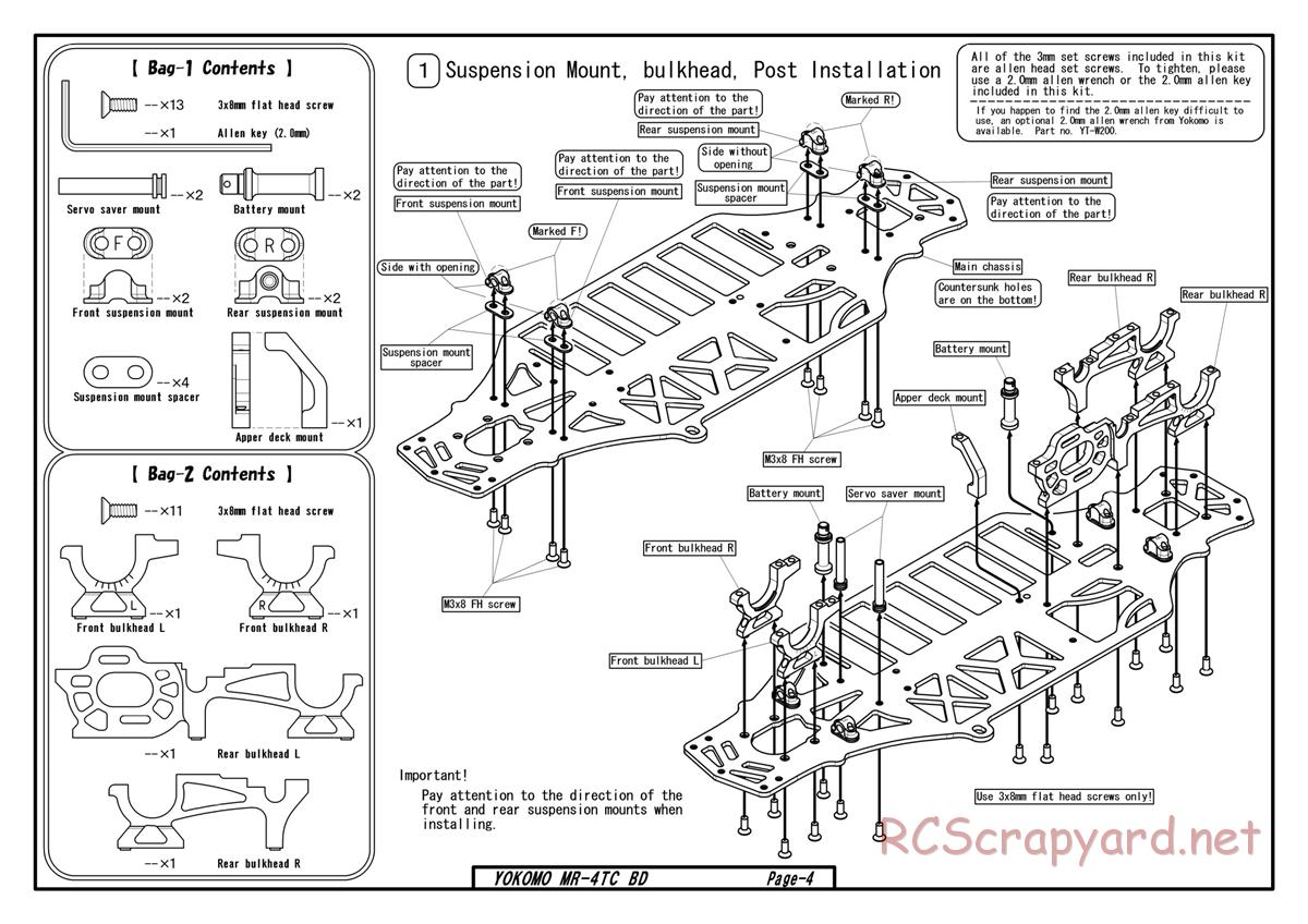 Yokomo - MR-4TC BD - Manual - Page 2