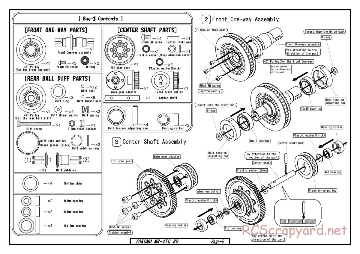 Yokomo - MR-4TC BD - Manual - Page 3