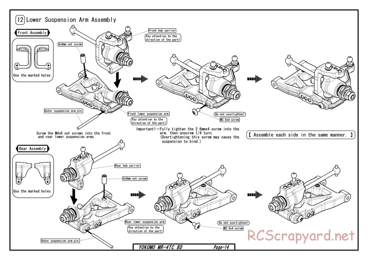 Yokomo - MR-4TC BD - Manual - Page 12