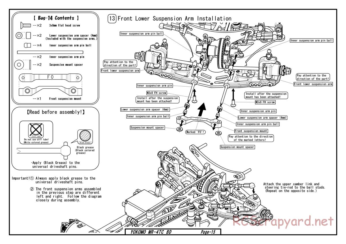 Yokomo - MR-4TC BD - Manual - Page 13