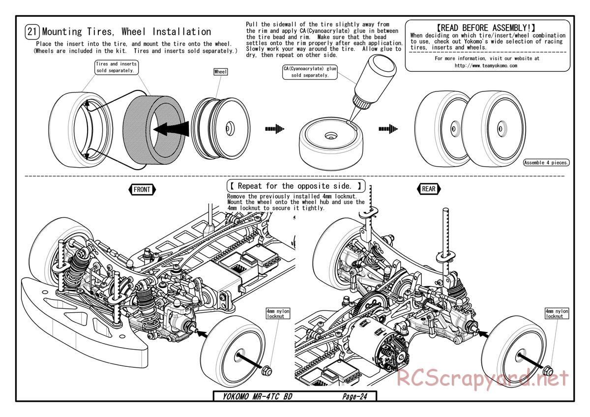 Yokomo - MR-4TC BD - Manual - Page 22