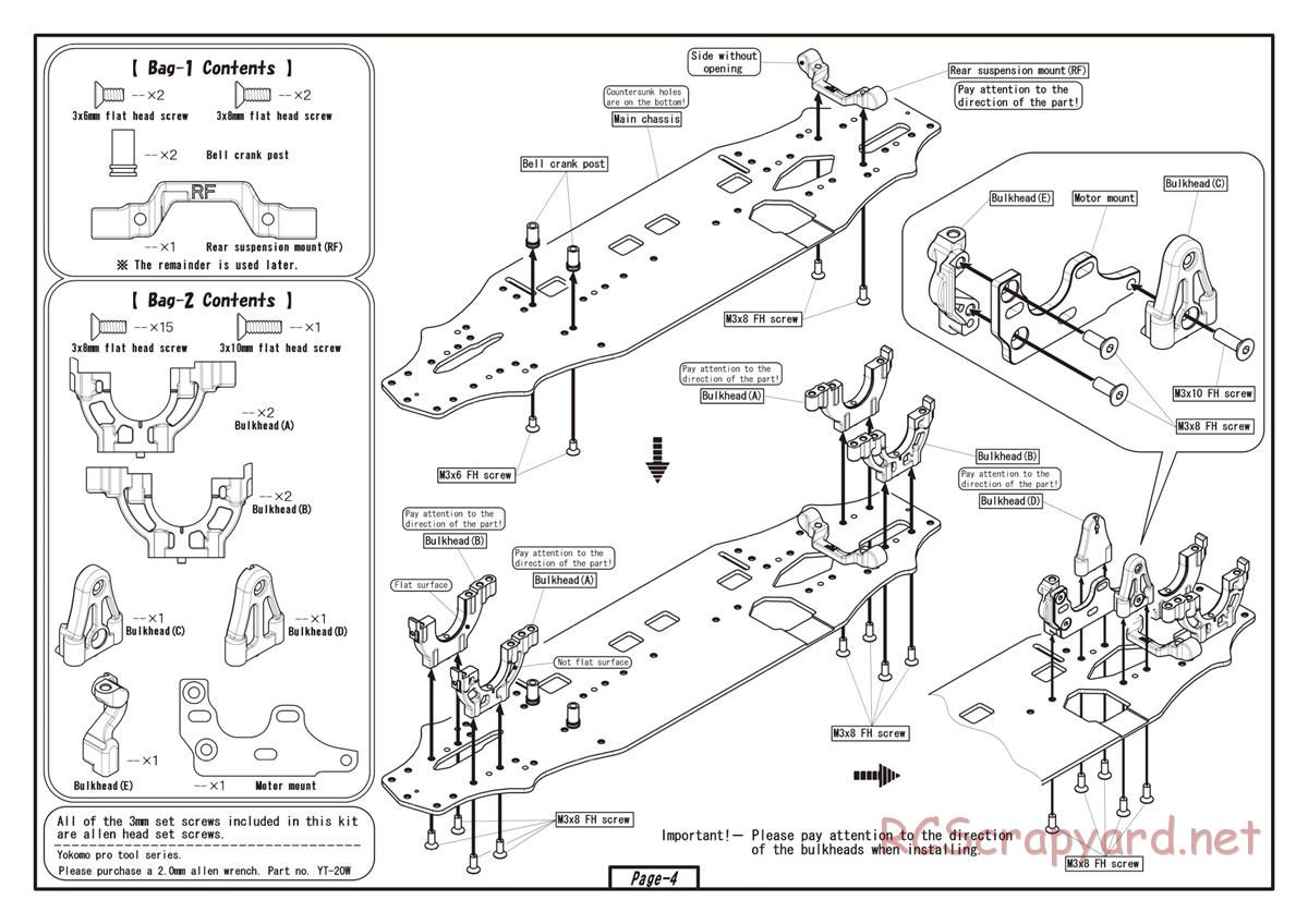 Yokomo - MR-4TC BD7 ver.RS - Manual - Page 4