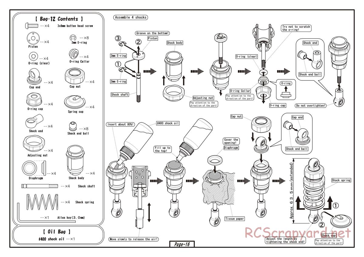 Yokomo - MR-4TC BD7 ver.RS - Manual - Page 16