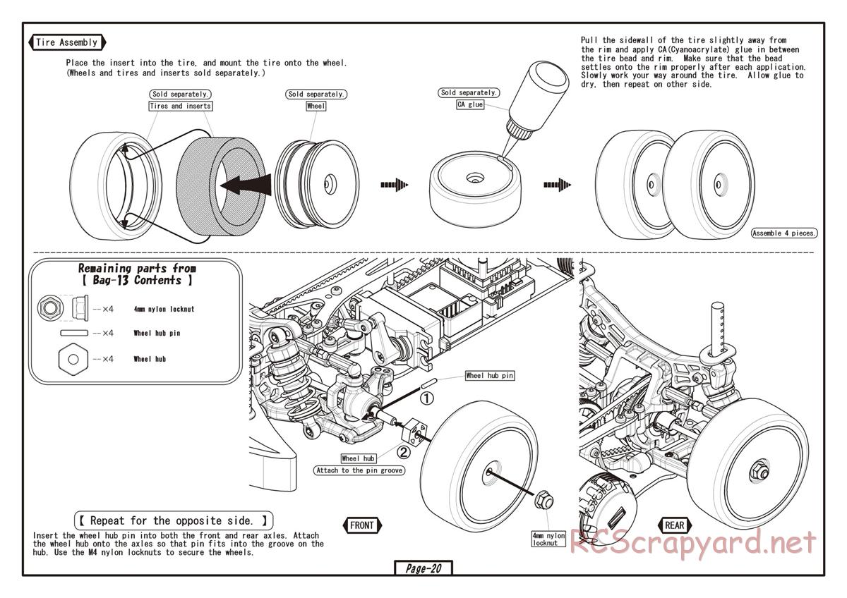 Yokomo - MR-4TC BD7 ver.RS - Manual - Page 20