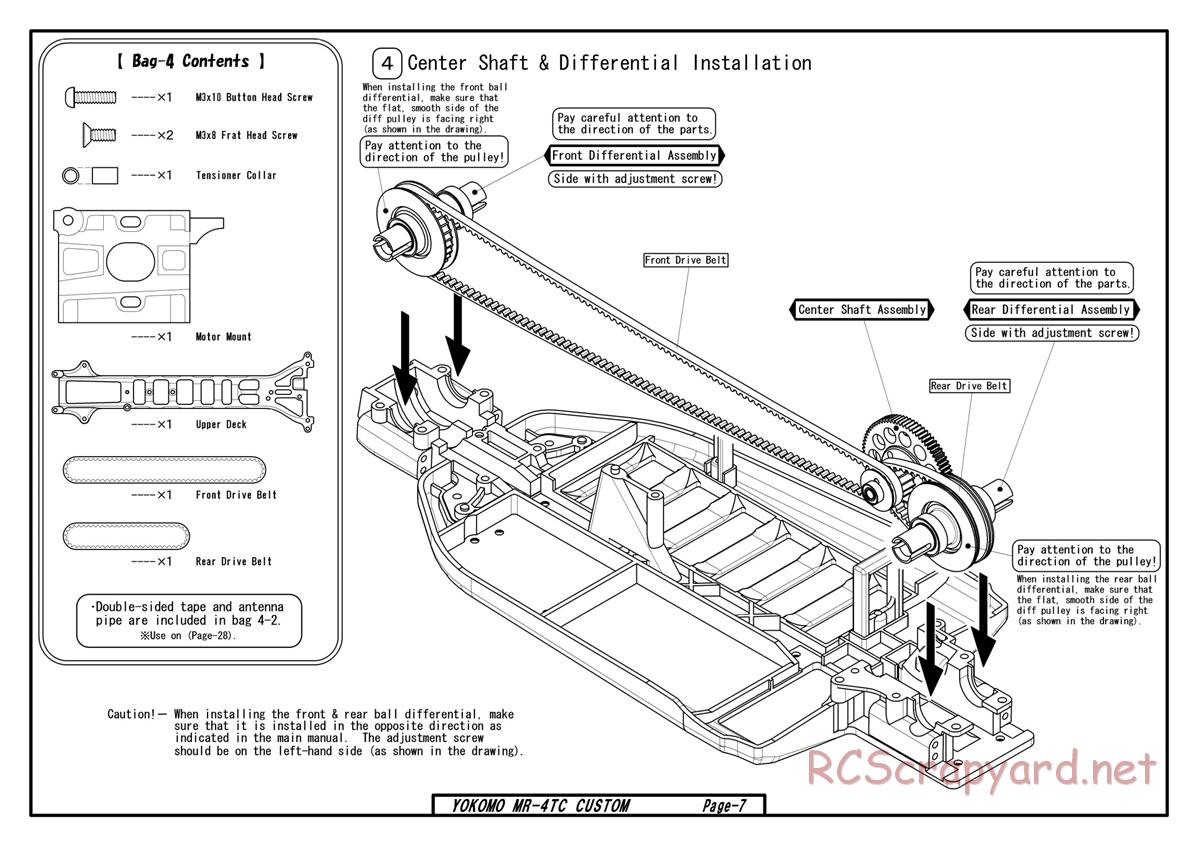 Yokomo - MR-4TC Custom - Manual - Page 7