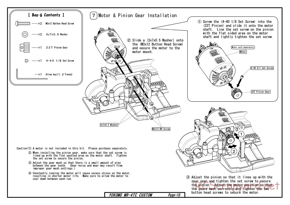 Yokomo - MR-4TC Custom - Manual - Page 10