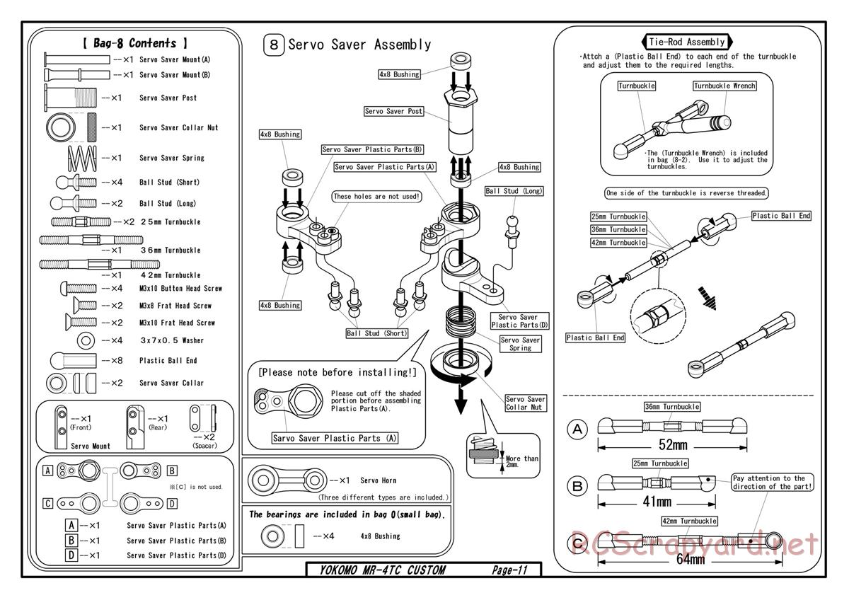 Yokomo - MR-4TC Custom - Manual - Page 11