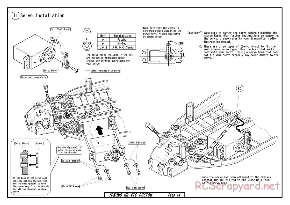 Yokomo - MR-4TC Custom - Manual - Page 14