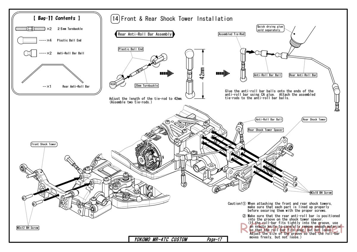 Yokomo - MR-4TC Custom - Manual - Page 17