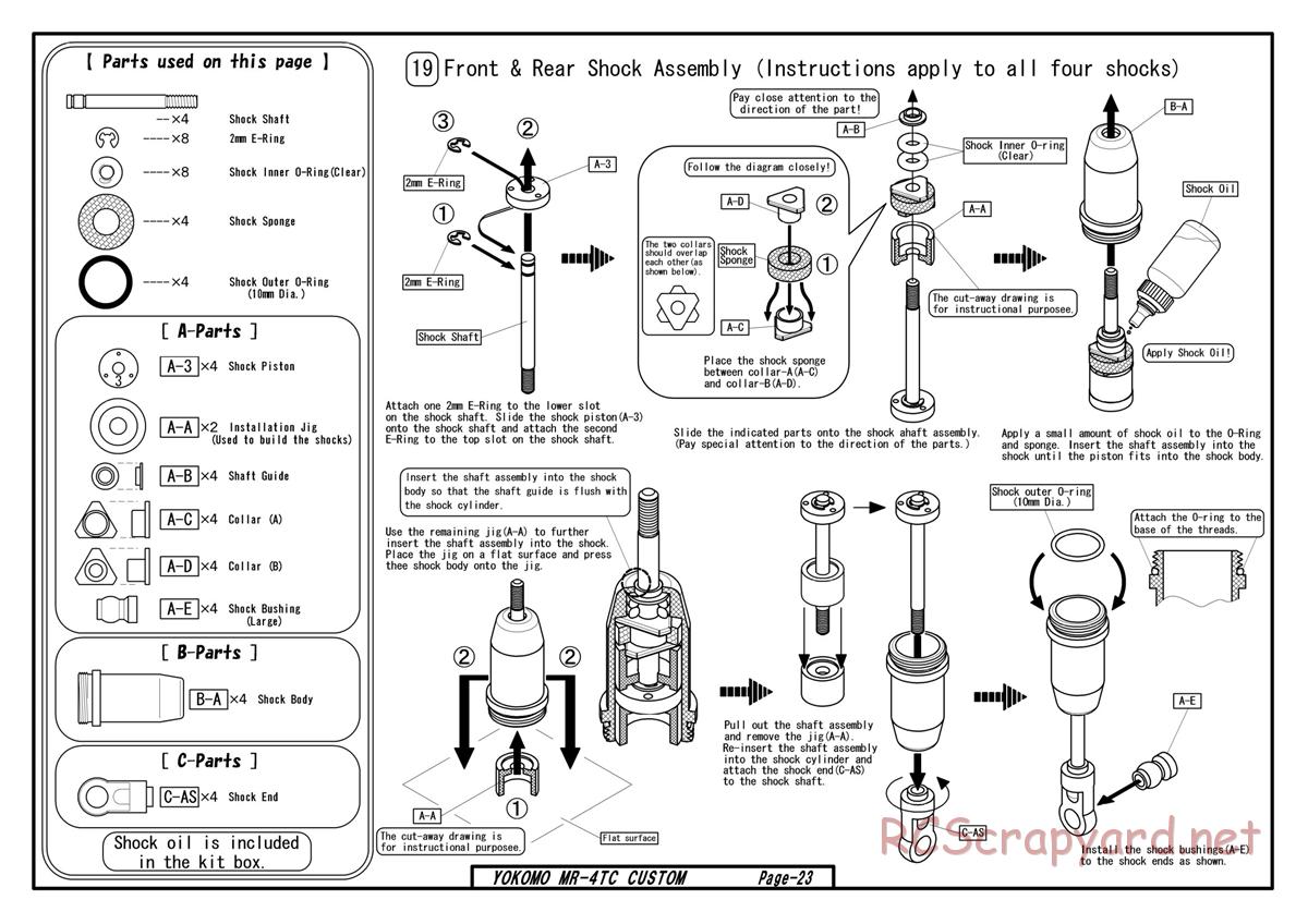 Yokomo - MR-4TC Custom - Manual - Page 23