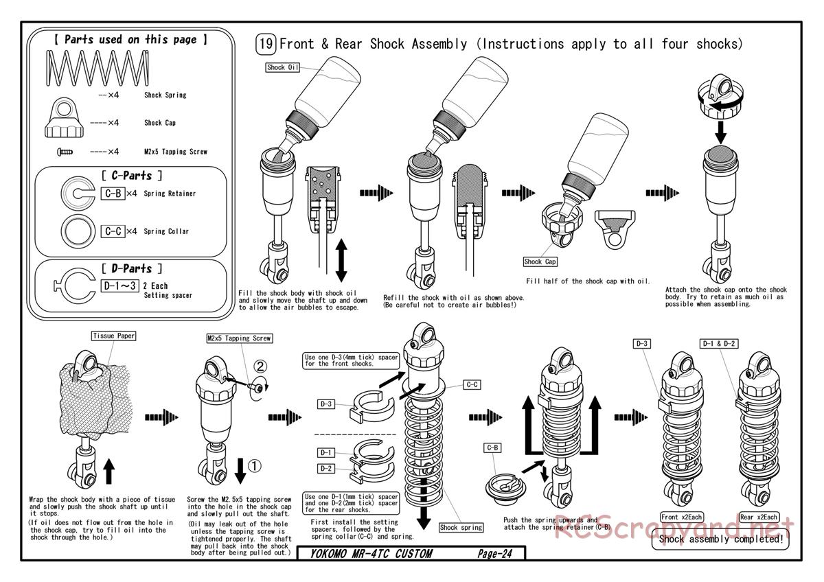 Yokomo - MR-4TC Custom - Manual - Page 24