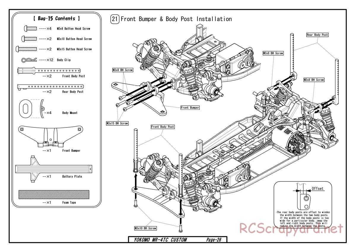 Yokomo - MR-4TC Custom - Manual - Page 26