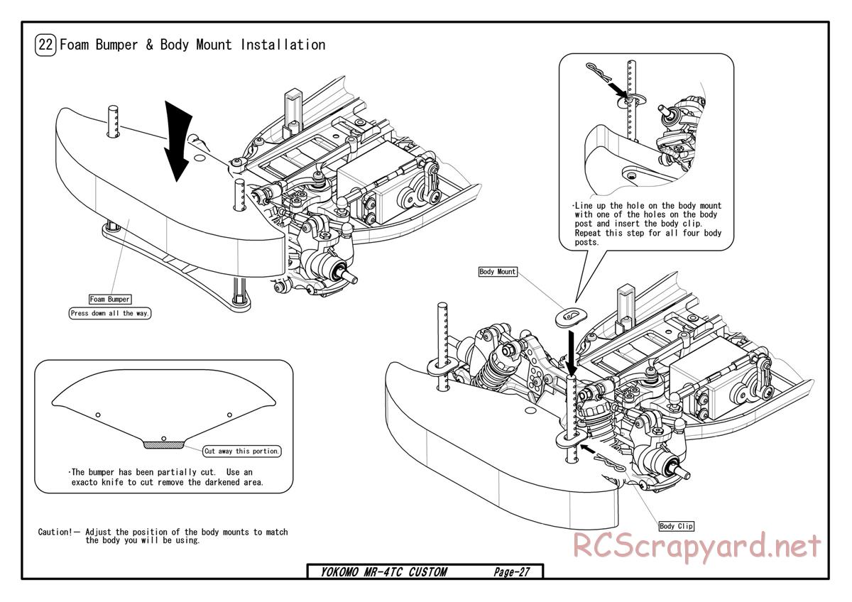 Yokomo - MR-4TC Custom - Manual - Page 27