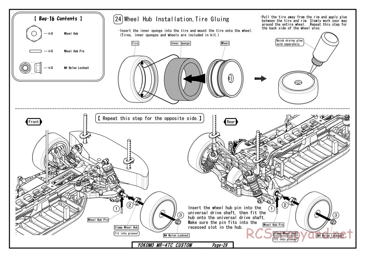 Yokomo - MR-4TC Custom - Manual - Page 29