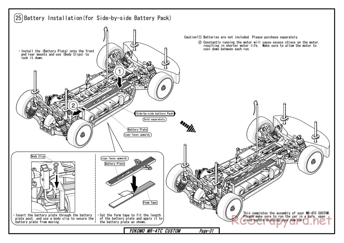 Yokomo - MR-4TC Custom - Manual - Page 31