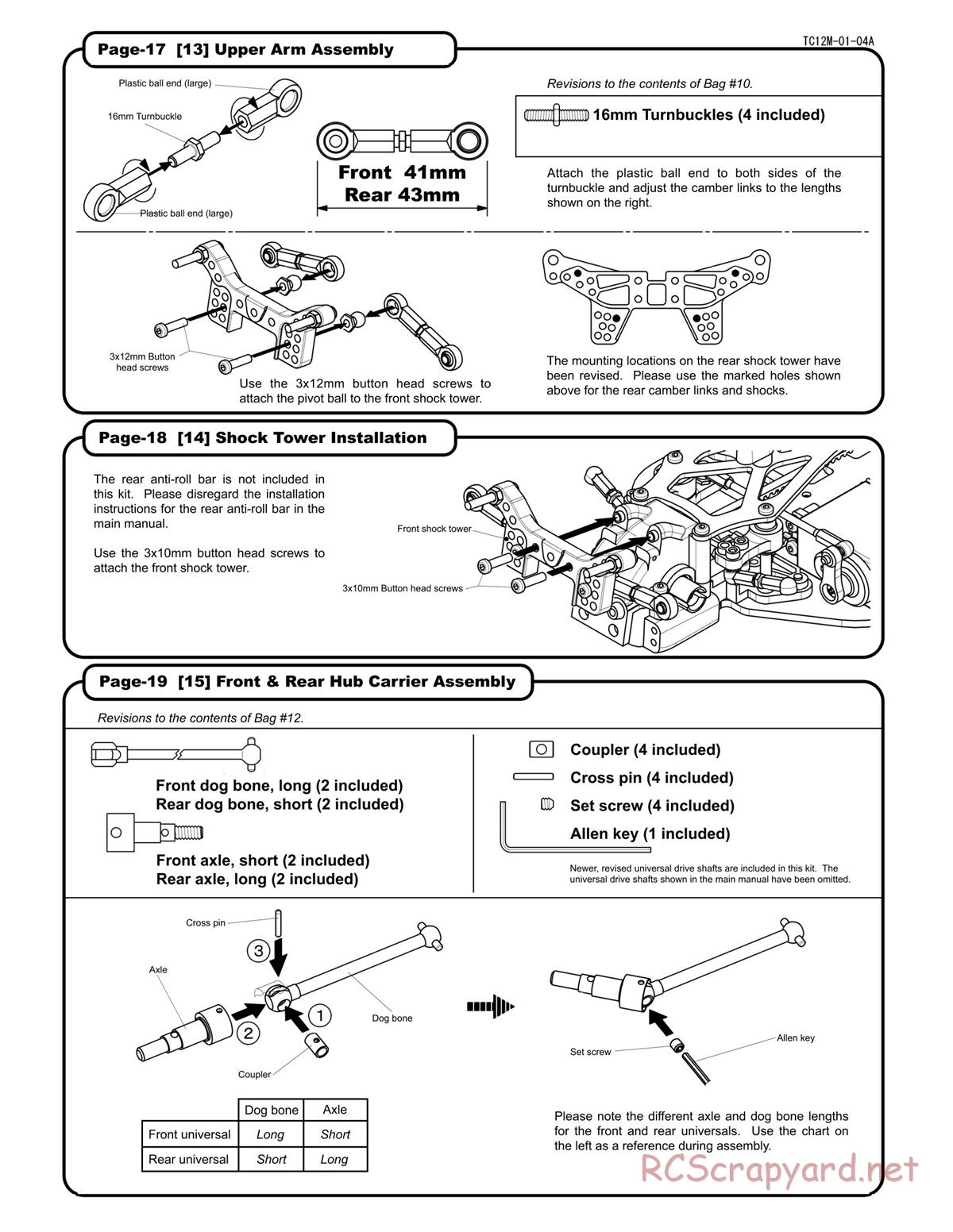 Yokomo - MR-4TC Mini - Manual Supplement - Page 4