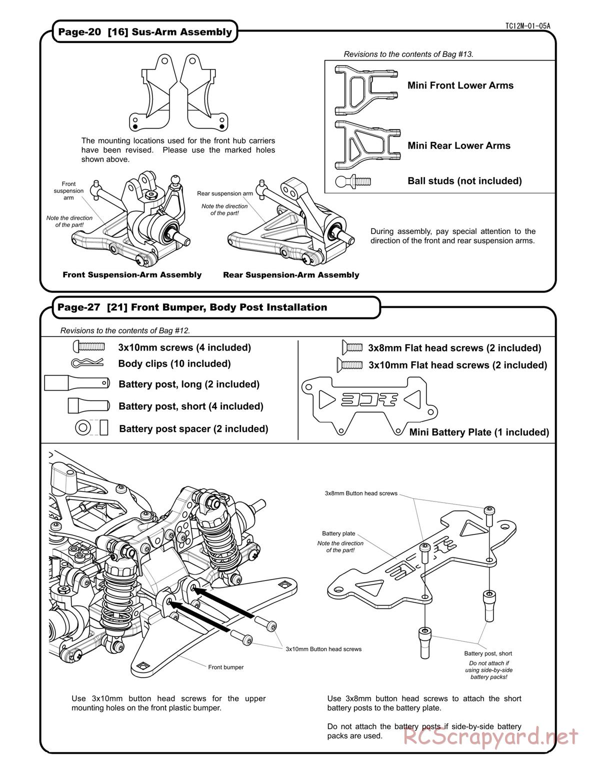 Yokomo - MR-4TC Mini - Manual Supplement - Page 5