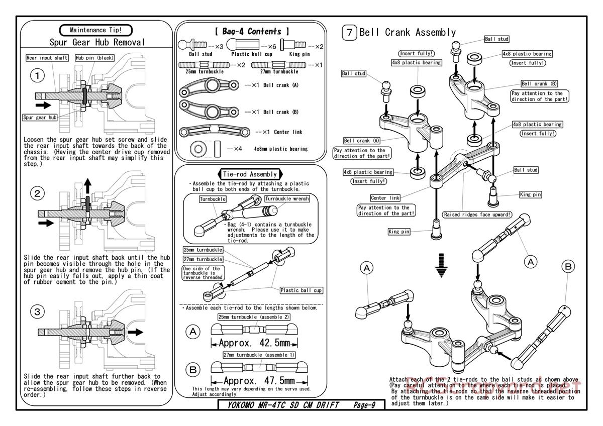 Yokomo - MR-4TC SD CM Drift - Manual - Page 7