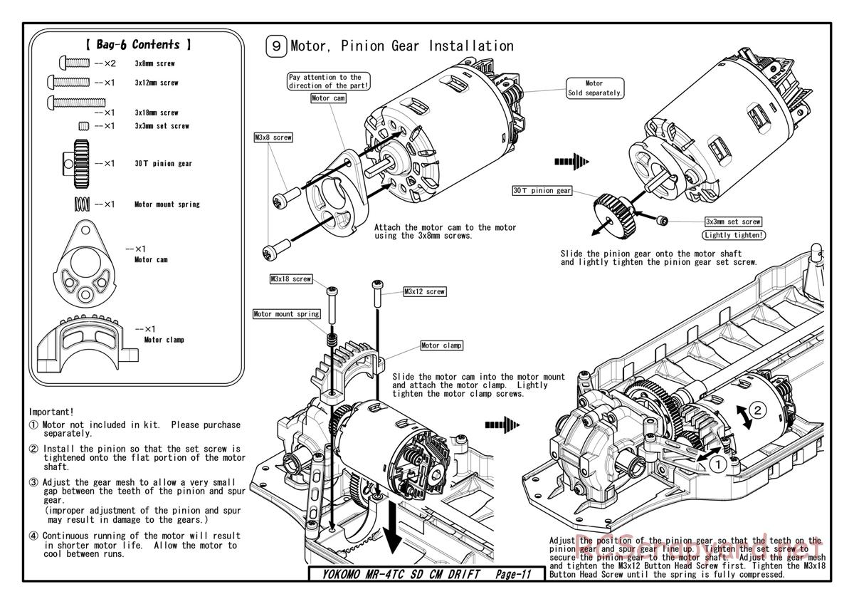 Yokomo - MR-4TC SD CM Drift - Manual - Page 9