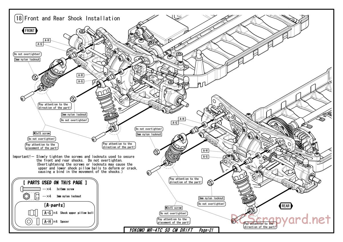 Yokomo - MR-4TC SD CM Drift - Manual - Page 19