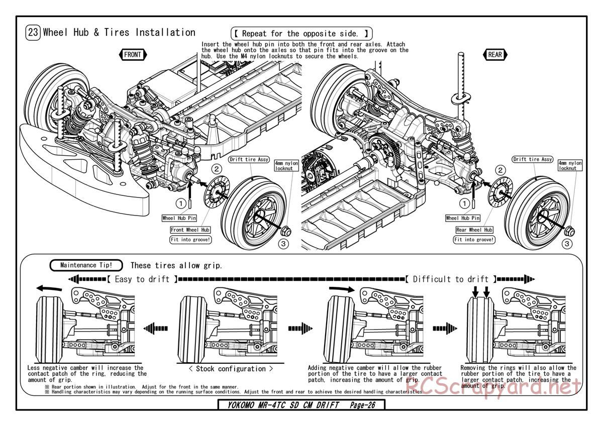 Yokomo - MR-4TC SD CM Drift - Manual - Page 24