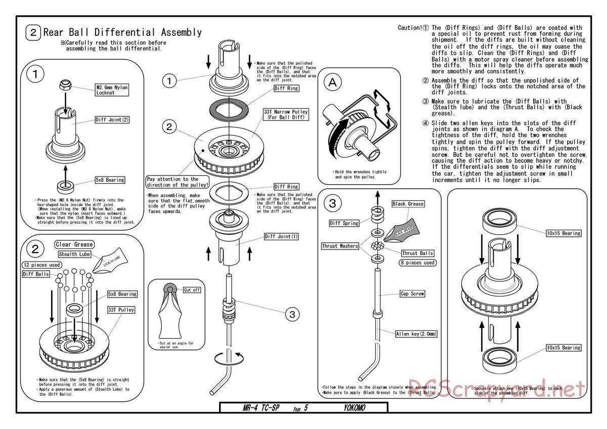 Yokomo - MR-4TC Special - Manual - Page 5