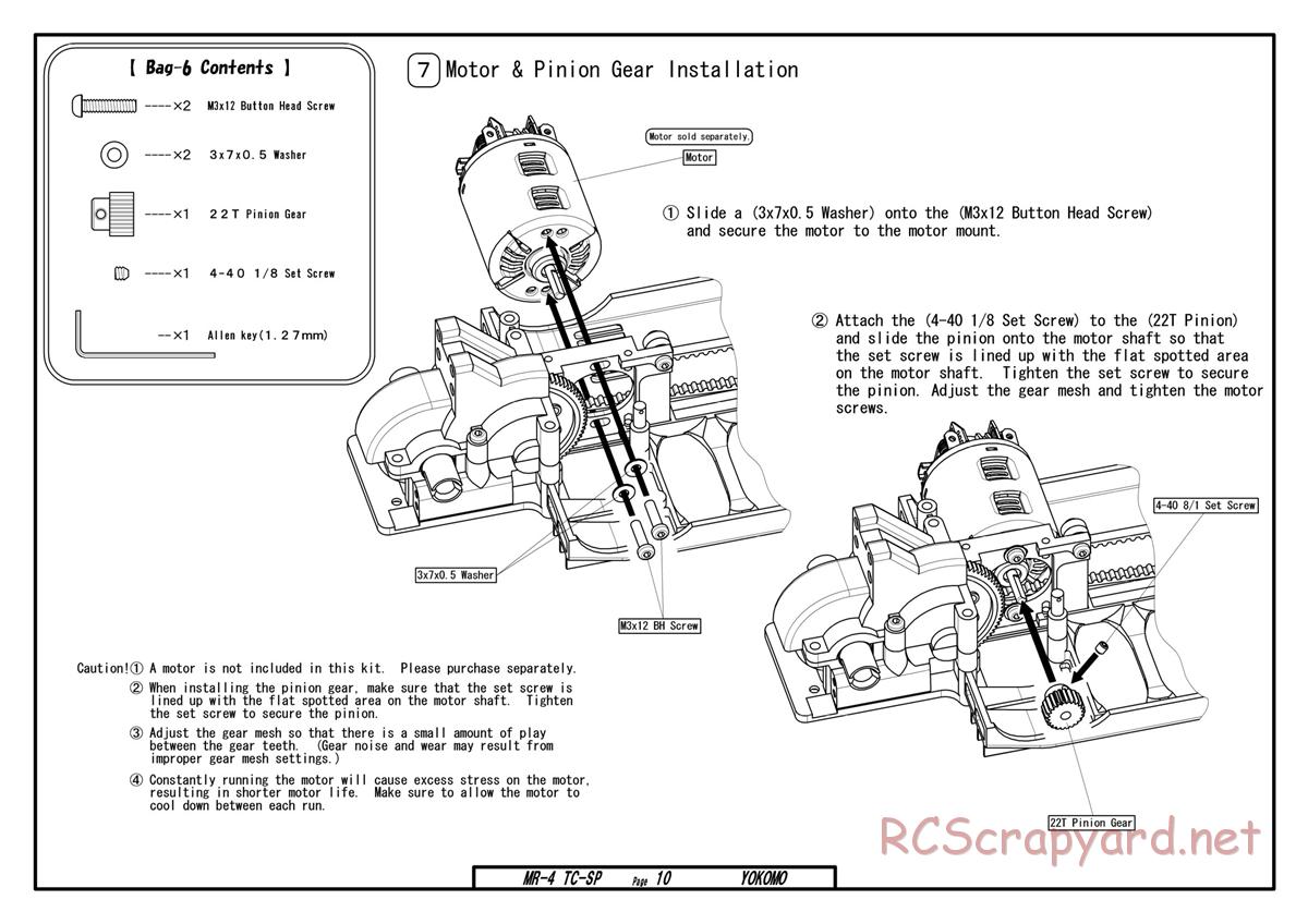 Yokomo - MR-4TC Special - Manual - Page 10