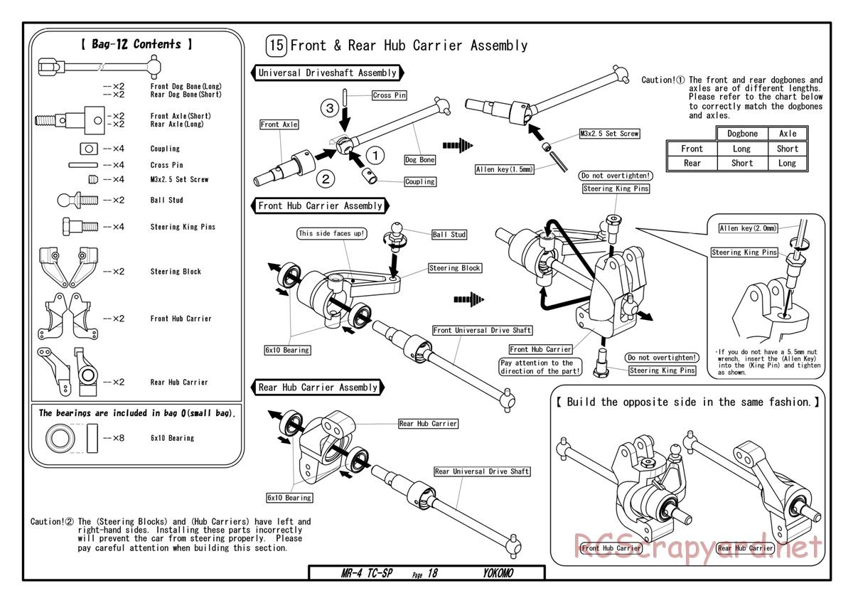 Yokomo - MR-4TC Special - Manual - Page 18