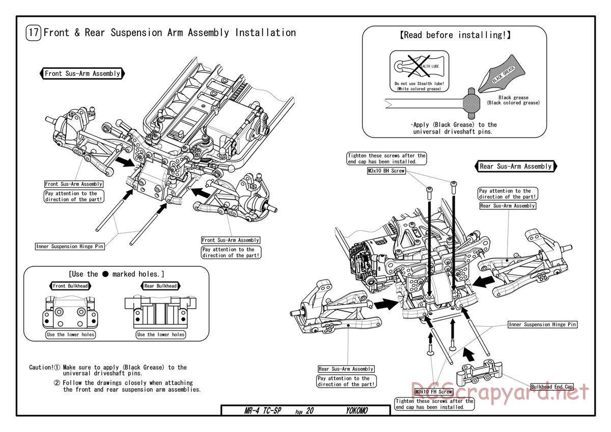 Yokomo - MR-4TC Special - Manual - Page 20