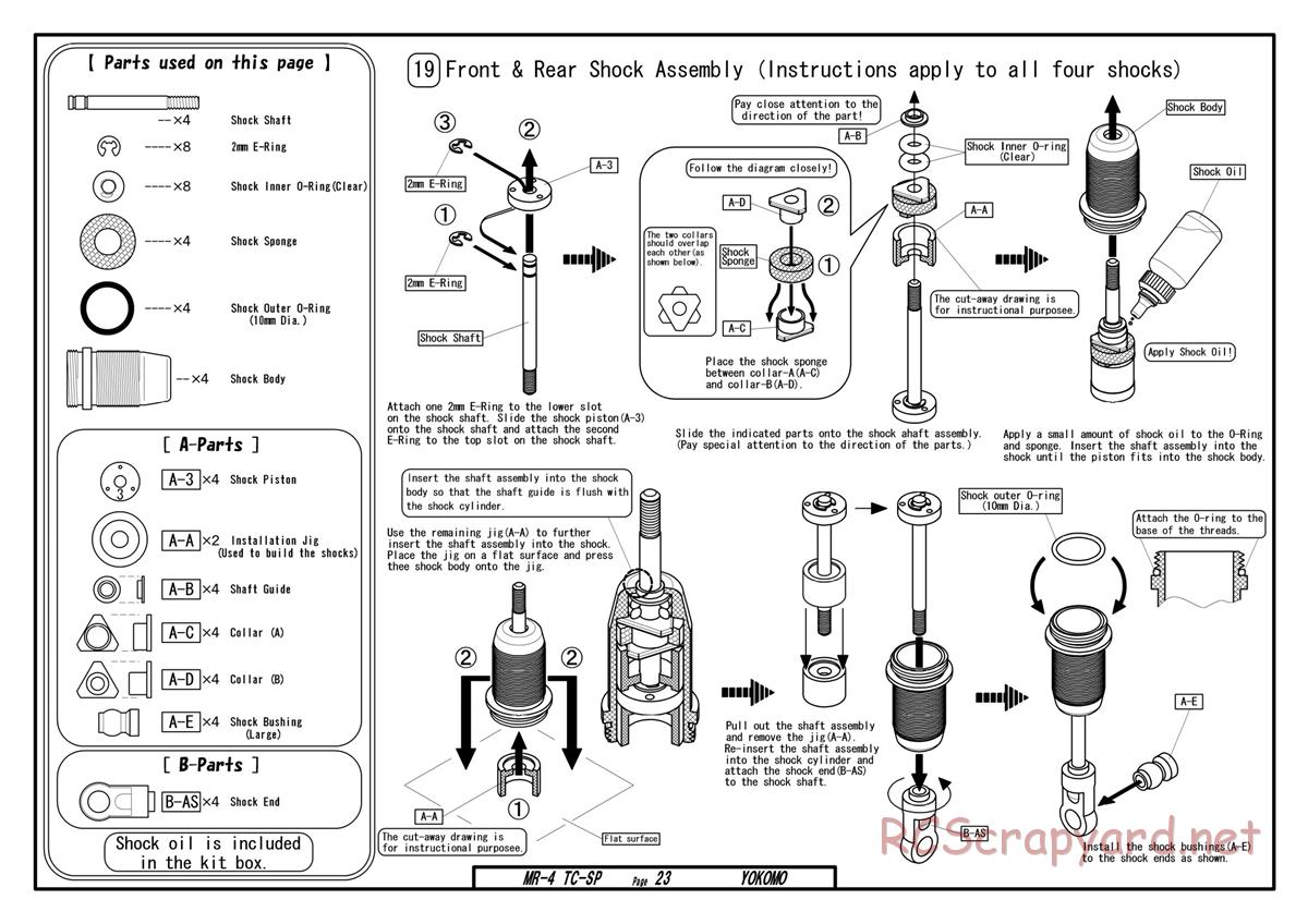 Yokomo - MR-4TC Special - Manual - Page 23