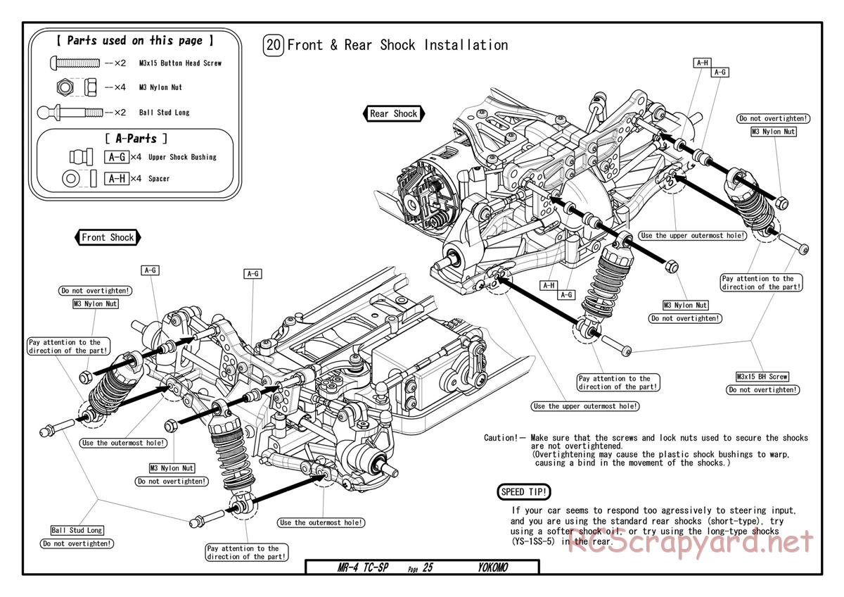 Yokomo - MR-4TC Special - Manual - Page 25