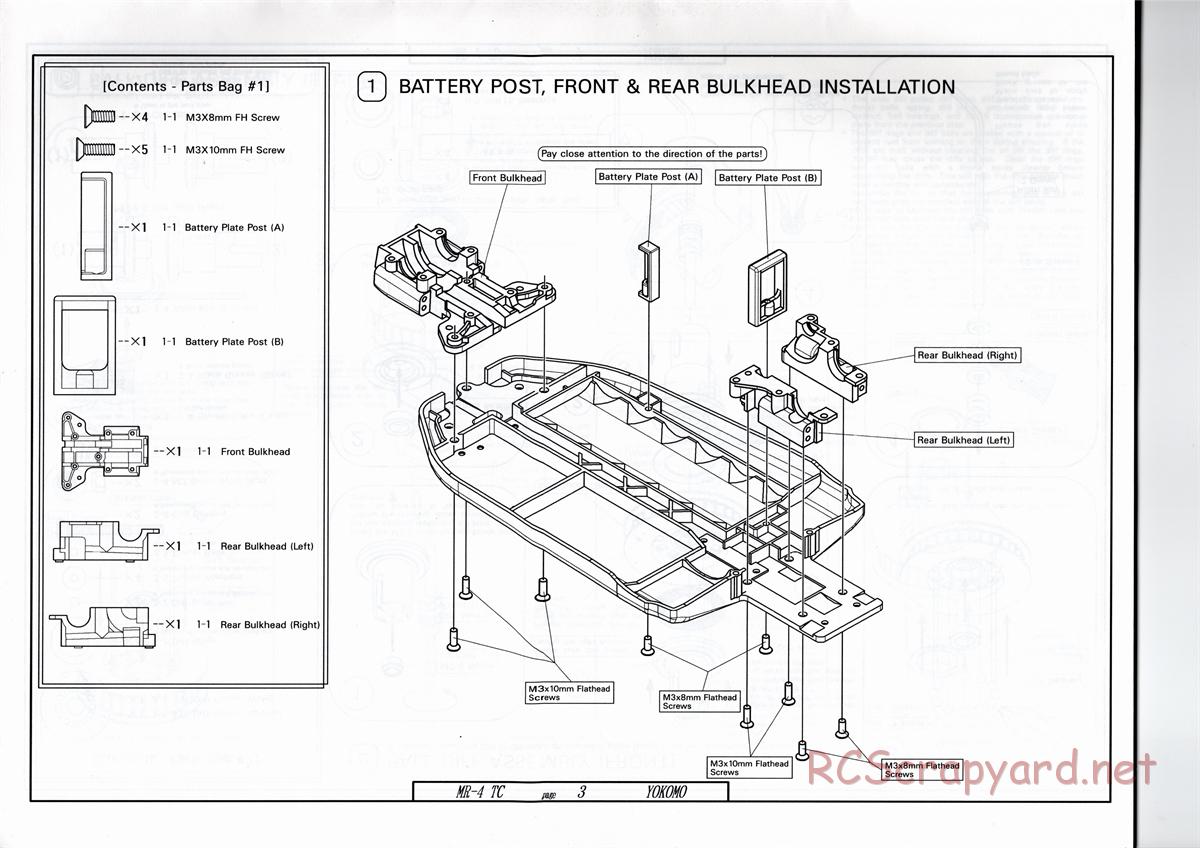 Yokomo - MR-4TC - Manual - Page 3