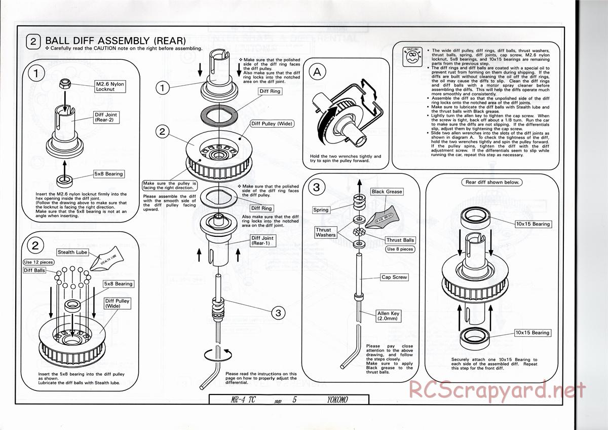 Yokomo - MR-4TC - Manual - Page 5
