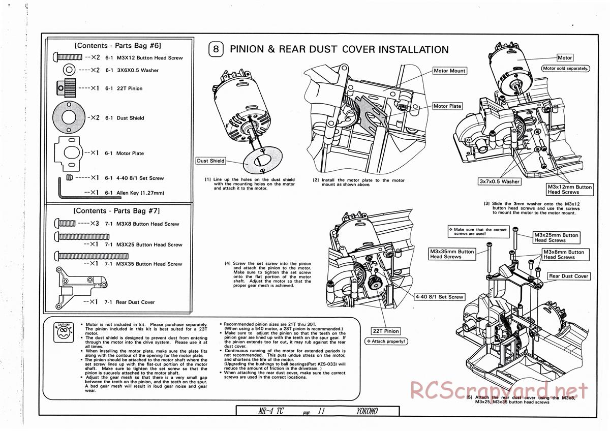 Yokomo - MR-4TC - Manual - Page 11