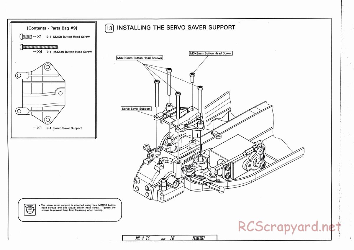Yokomo - MR-4TC - Manual - Page 16
