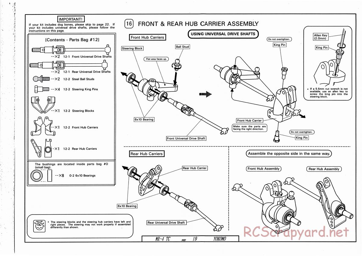 Yokomo - MR-4TC - Manual - Page 19