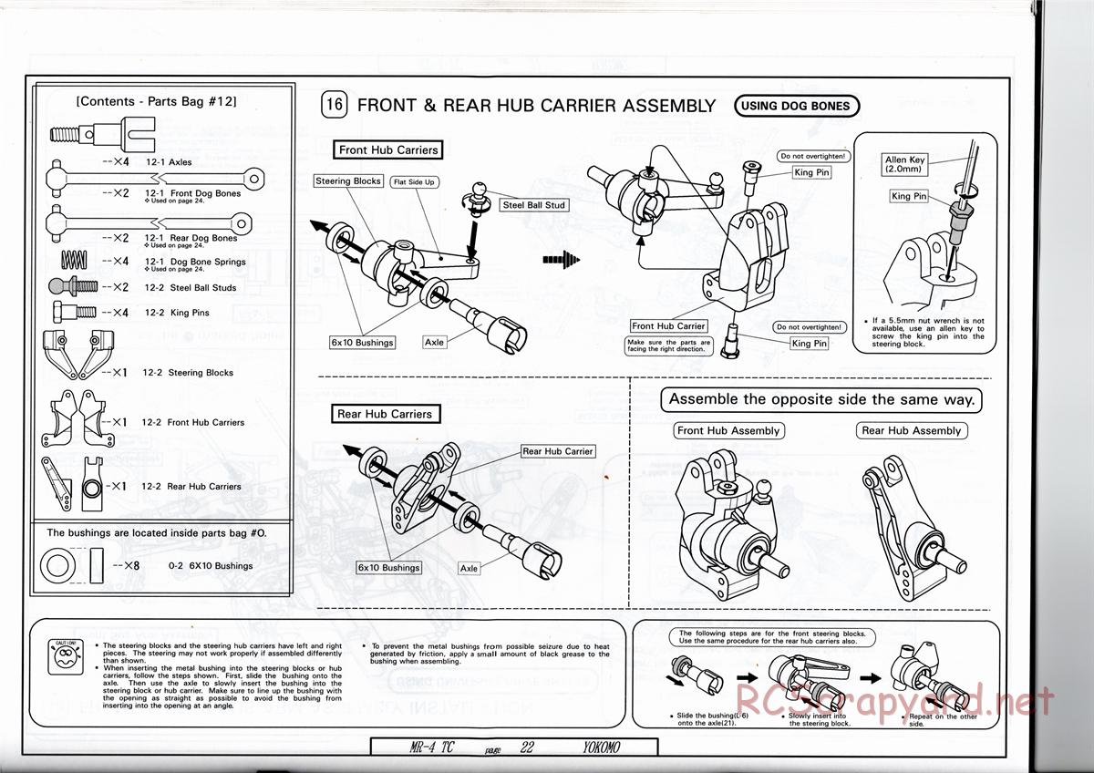 Yokomo - MR-4TC - Manual - Page 22