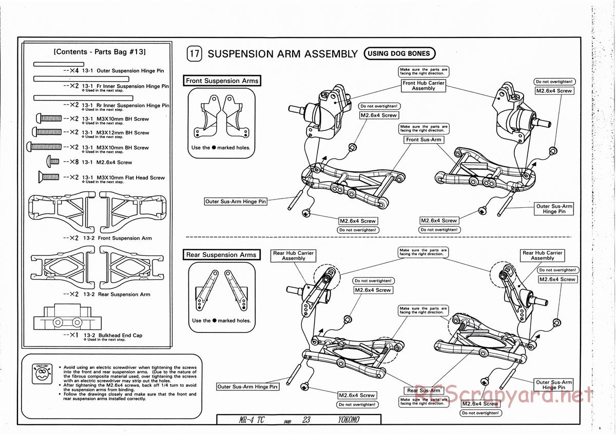 Yokomo - MR-4TC - Manual - Page 23