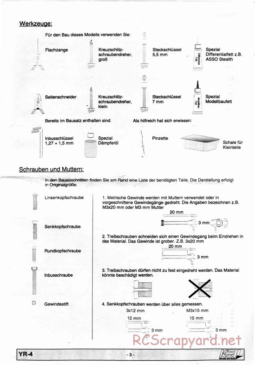 Yokomo - YR-4 - Manual - Page 3