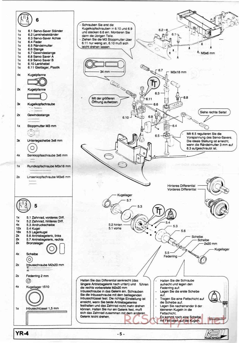 Yokomo - YR-4 - Manual - Page 5