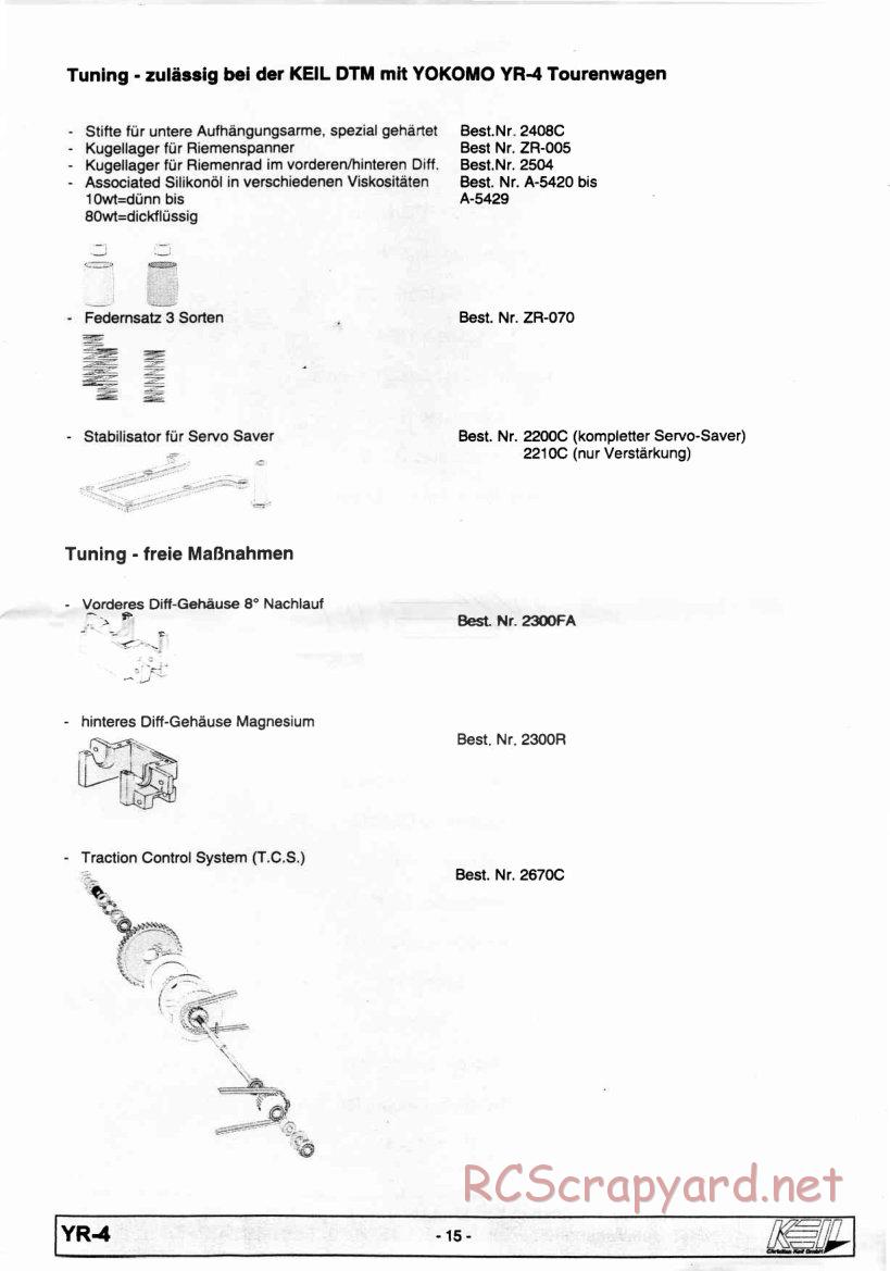 Yokomo - YR-4 - Manual - Page 15