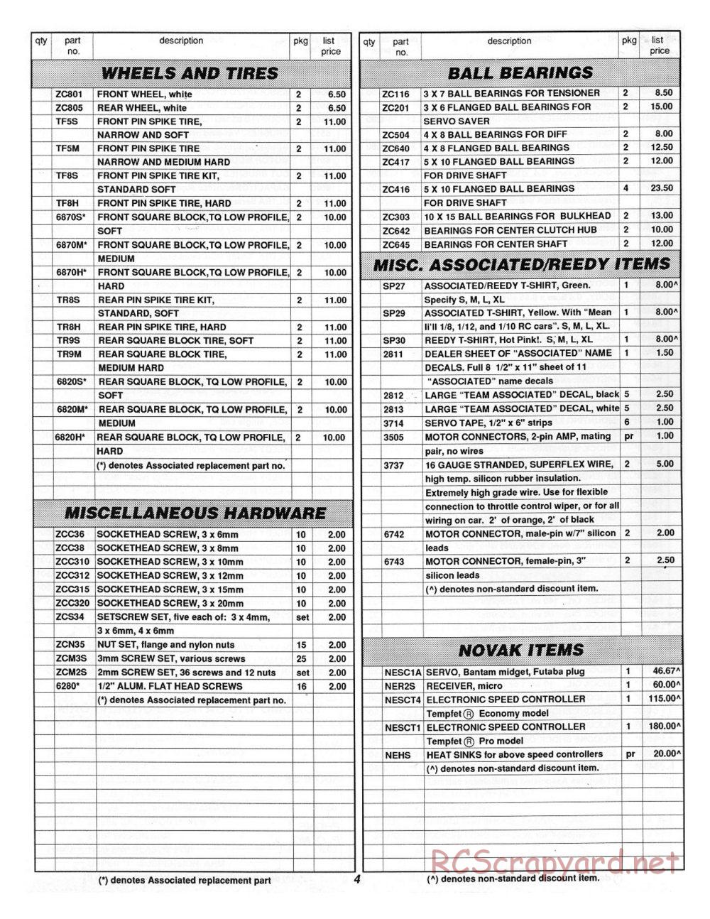 Associated YZ-10 / Yokomo YZ870C - Parts Lists - Page 3